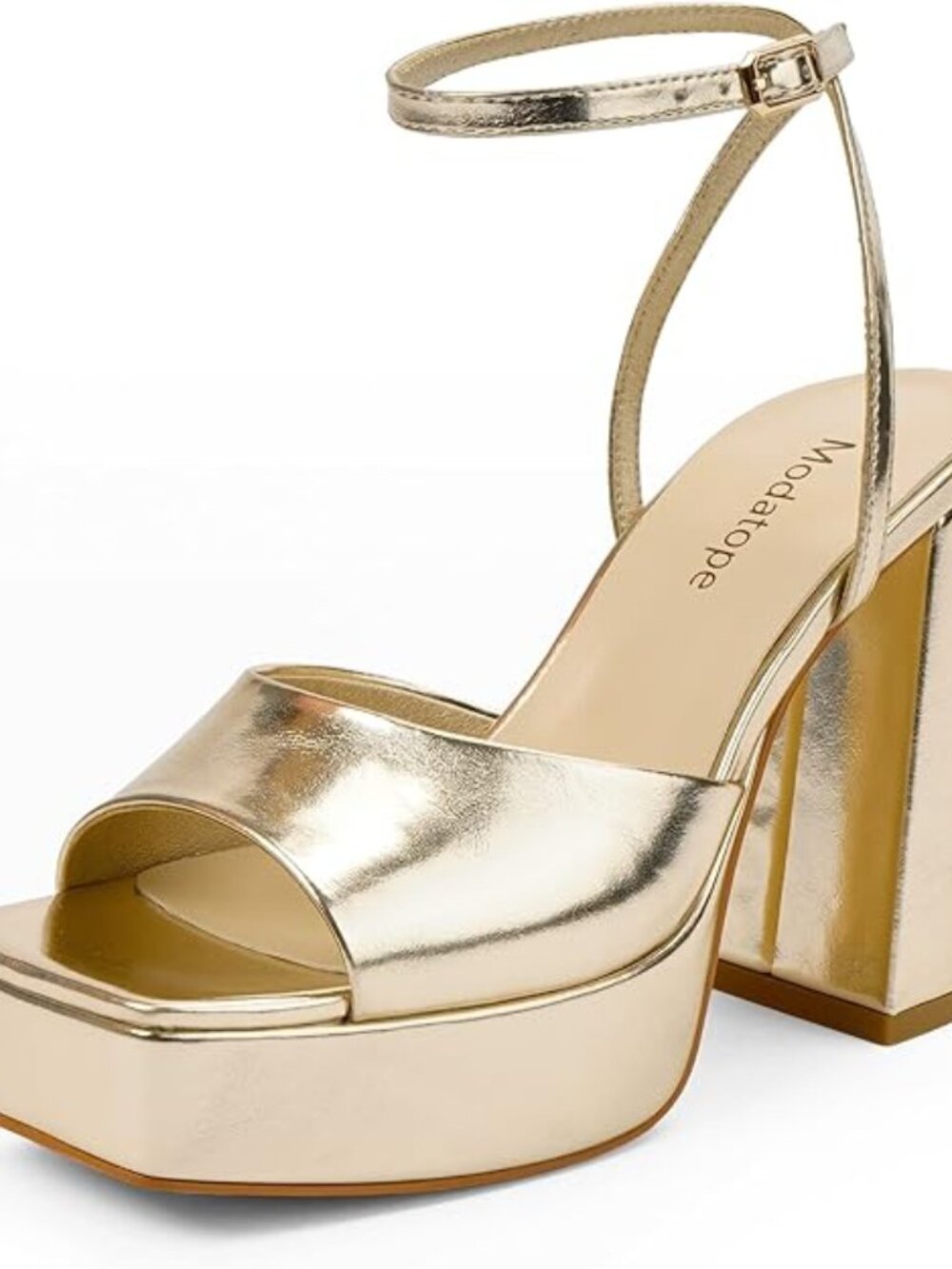 Gold Platform Heels for Women 8.5 1567L Z4